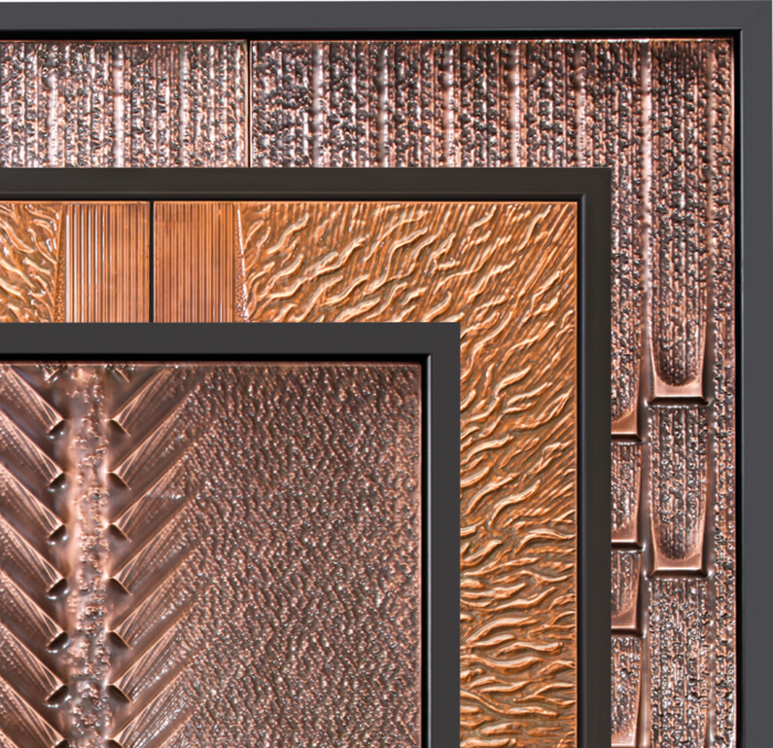 High-quality Groke front doors with copper panels