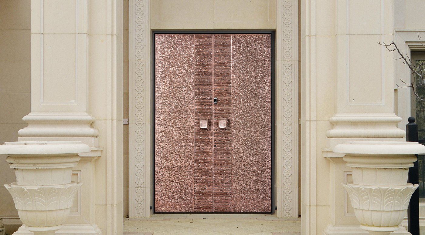 Example of Groke front door with copper panel