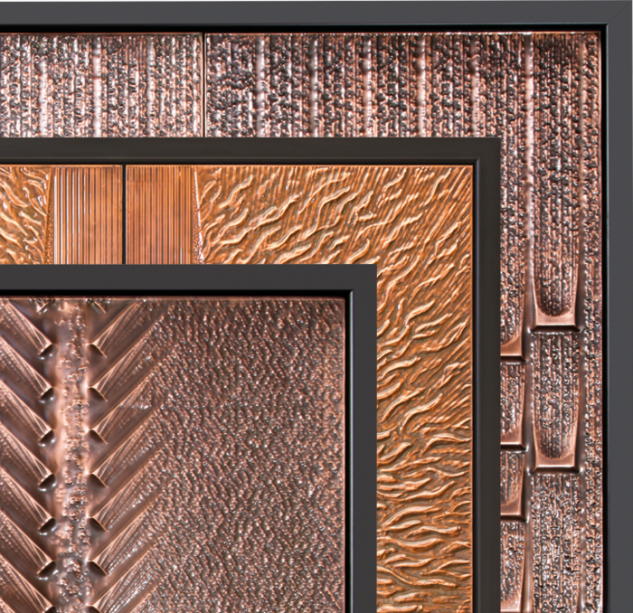 High-quality Groke front doors with copper panels High-quality Groke front doors with copper panels